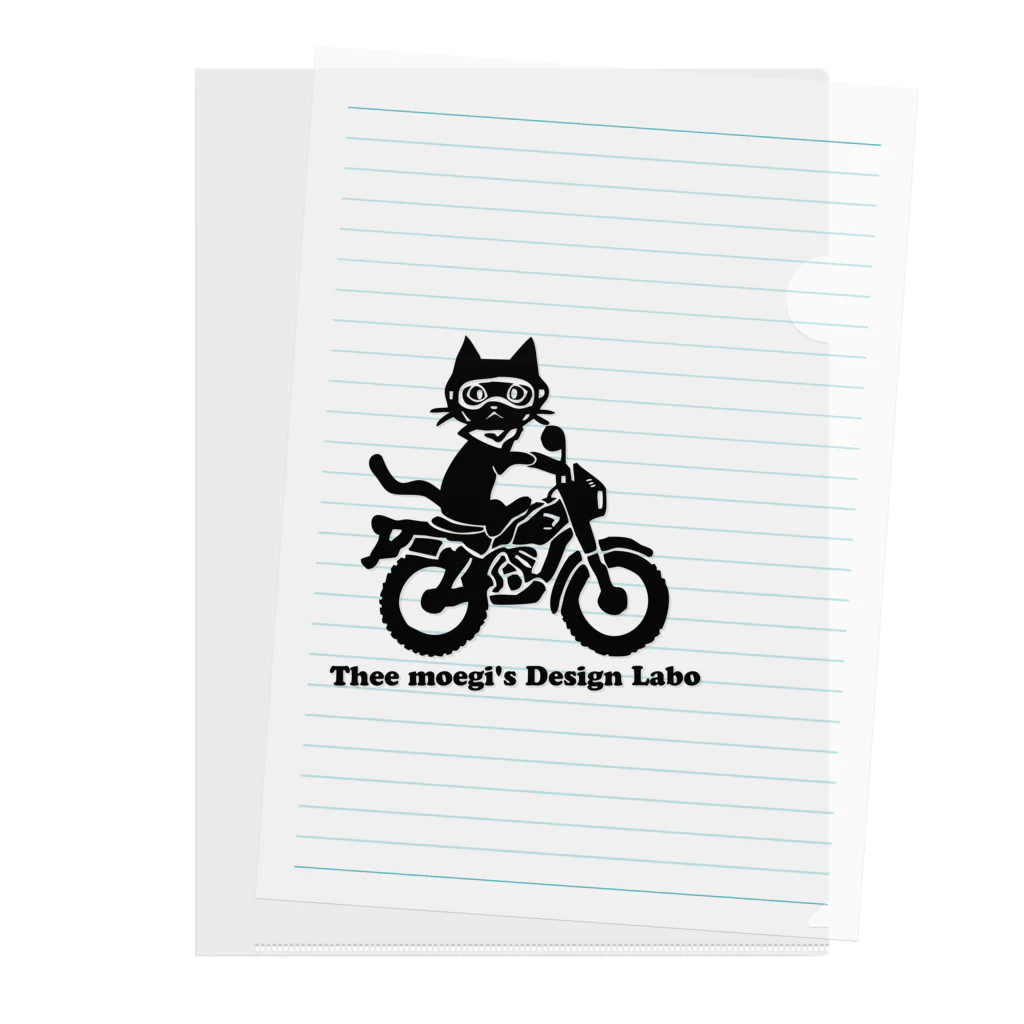 Thee moegi's Design LaboのMONO CAT トライアルバイク Clear File Folder