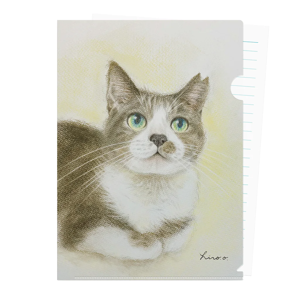 アトリエねこまどの香箱座り Clear File Folder