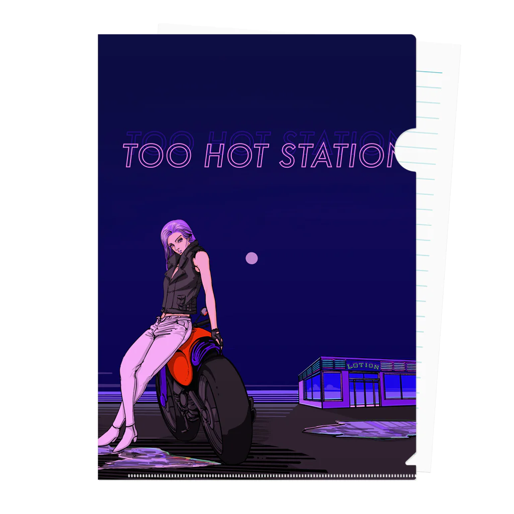 YASUHIRO DESIGNのTOO HOT STATION クリアファイル