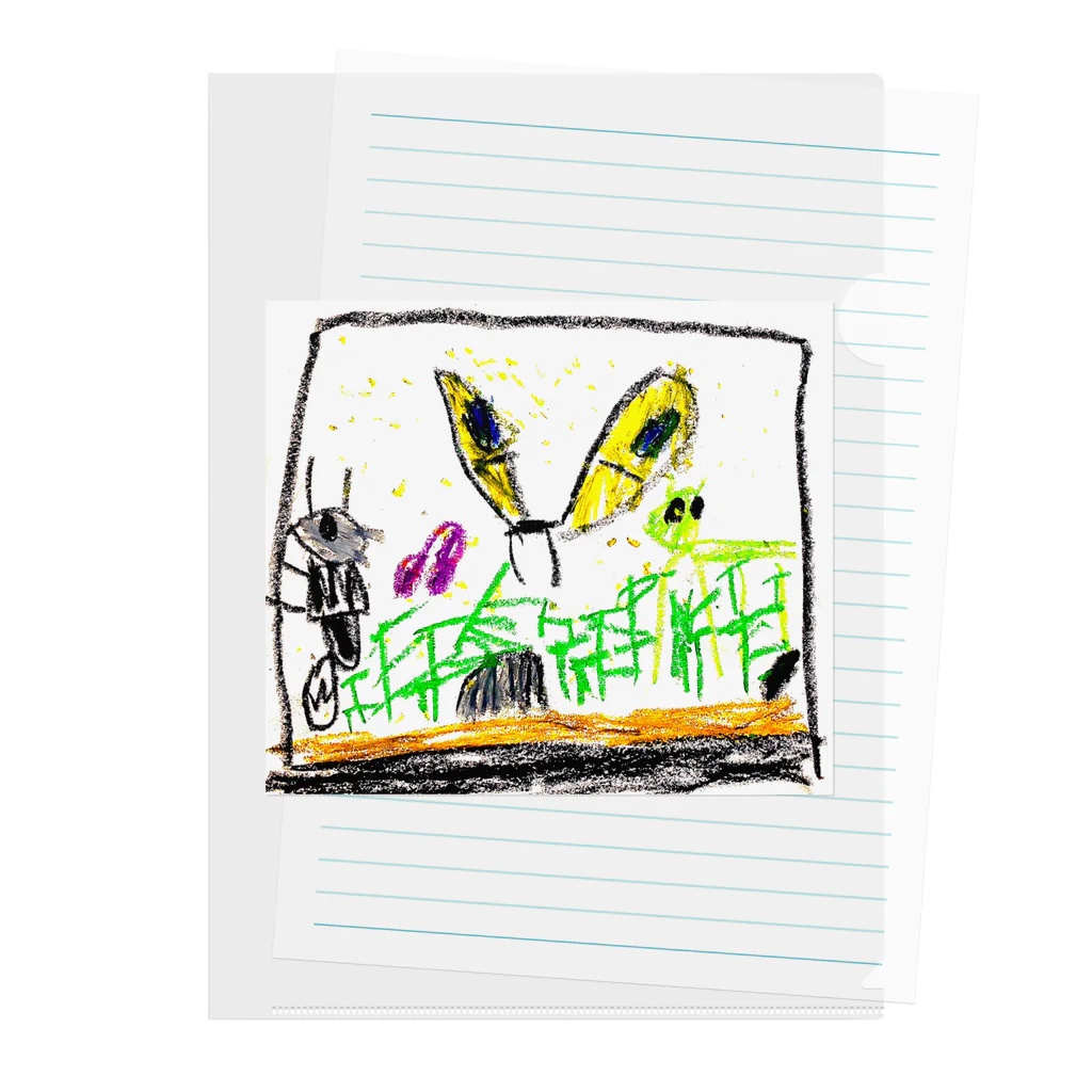 tapunのぽよたろうの春の虫の絵 Clear File Folder
