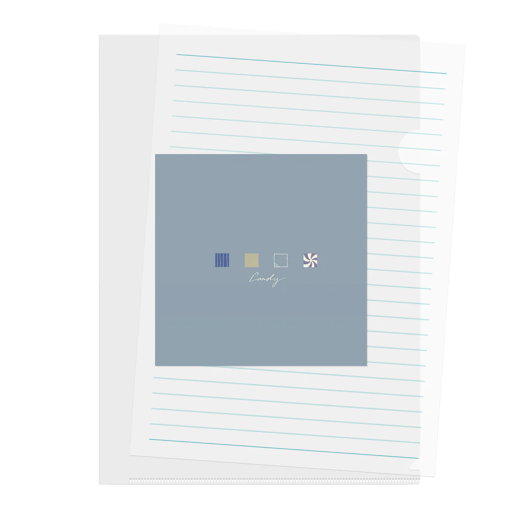 150.2°Cのkoro koro Candy-Blue Gray Clear File Folder