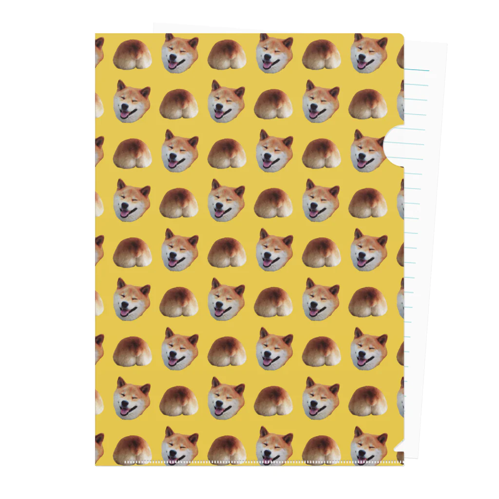 🐕Nui-shop🐕のイヌオシリ(yellow ver) Clear File Folder