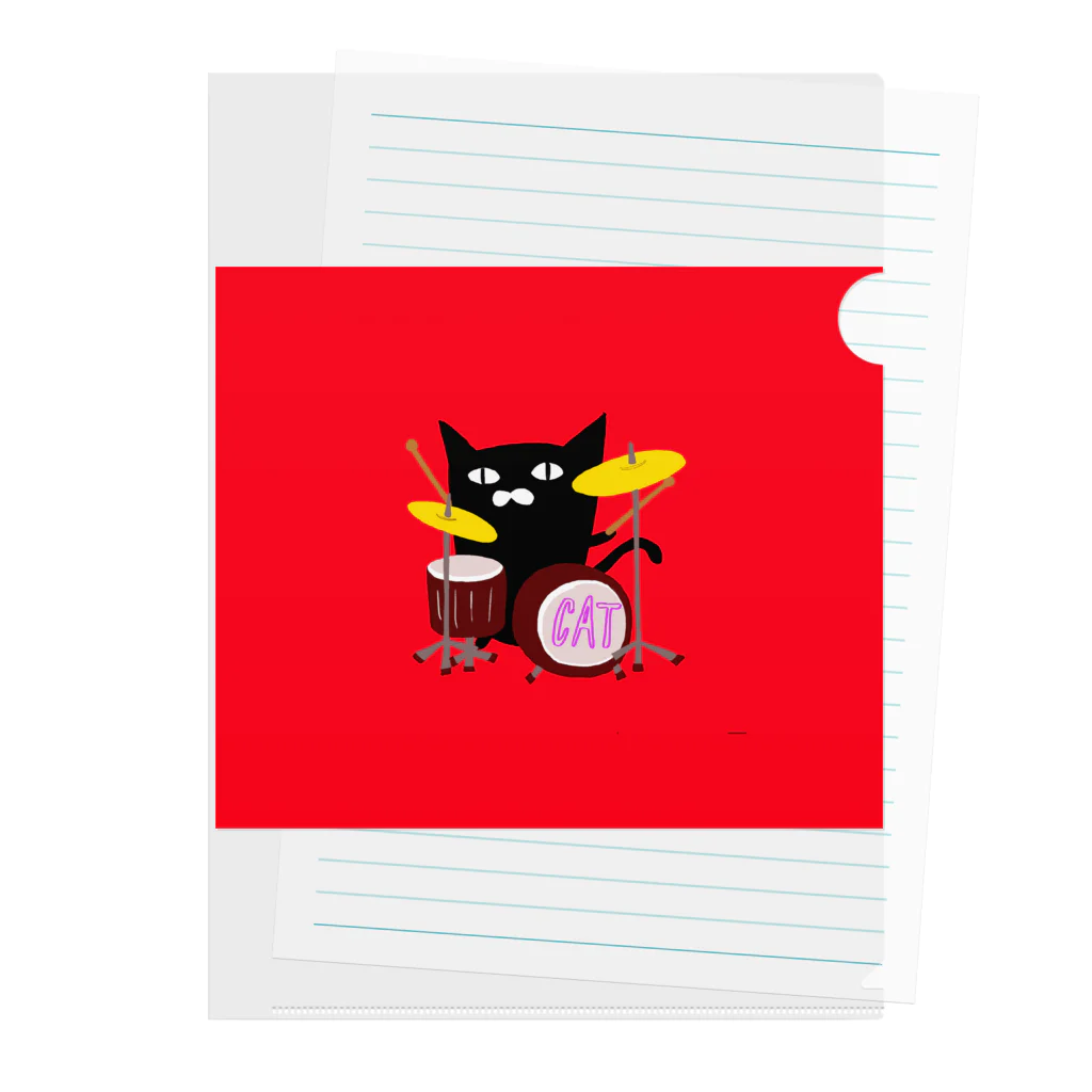 CaroFactoryのdrum cat Clear File Folder