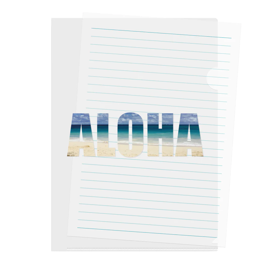 aloha808mahaloのALOHA × ビーチ＠ハワイ Clear File Folder