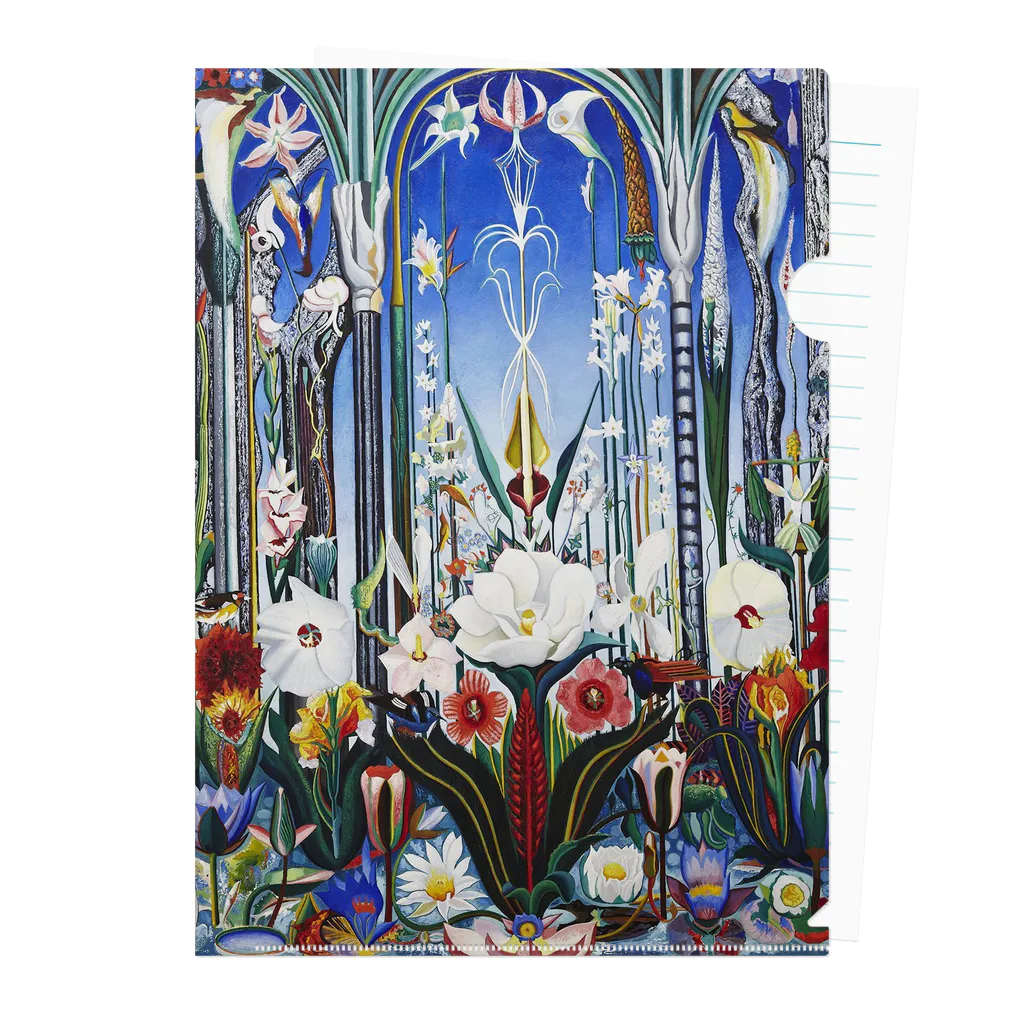 世界の絵画アートグッズのジョセフ・ステラ《イタリアの花》 クリアファイル