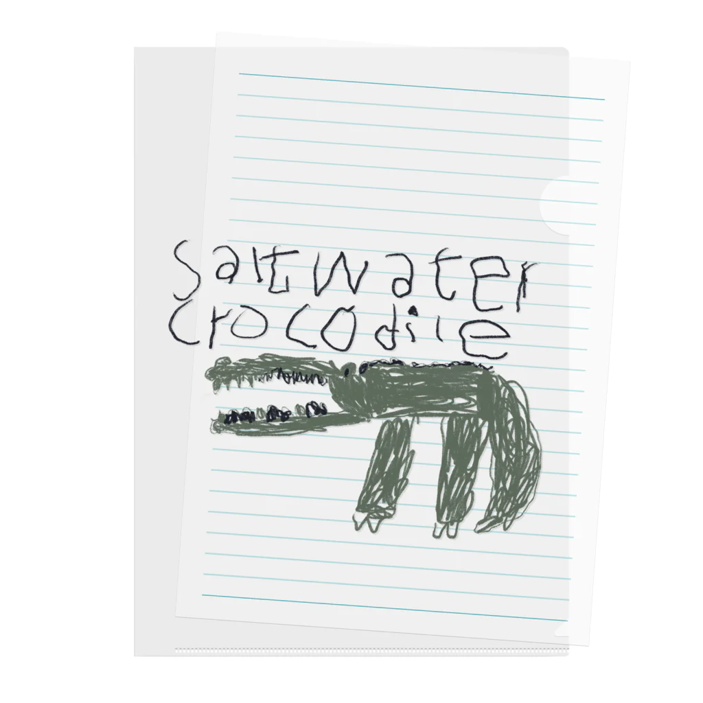 sotagogoのsaltwater crocodile Clear File Folder