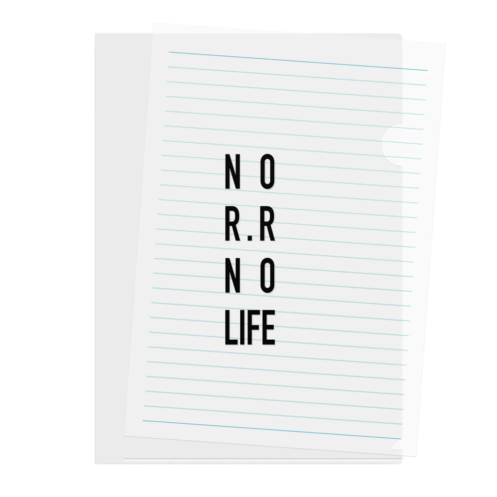 DEAD END DESIGNのNo Rock'n'Roll No Life Clear File Folder