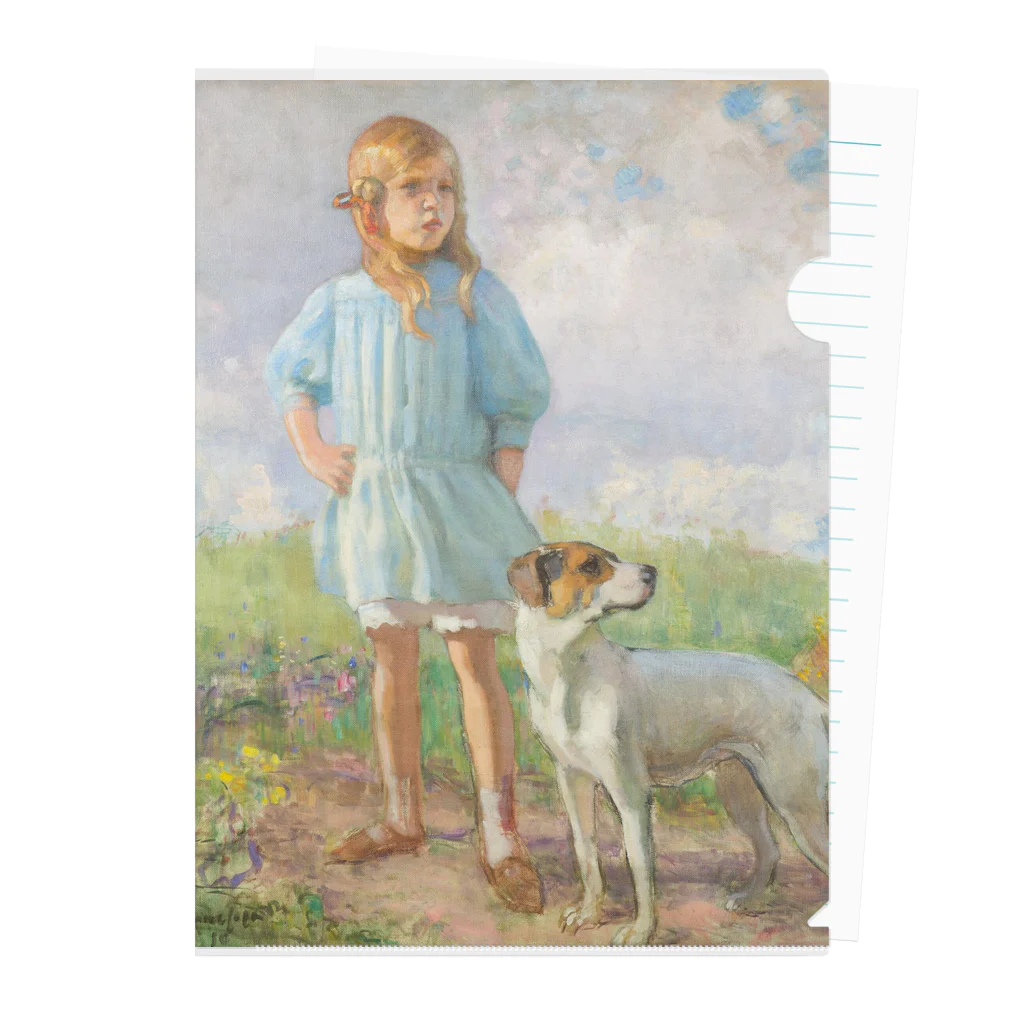 tarinaiのエーロ・ヤーネフェルト「少女と犬」 クリアファイル