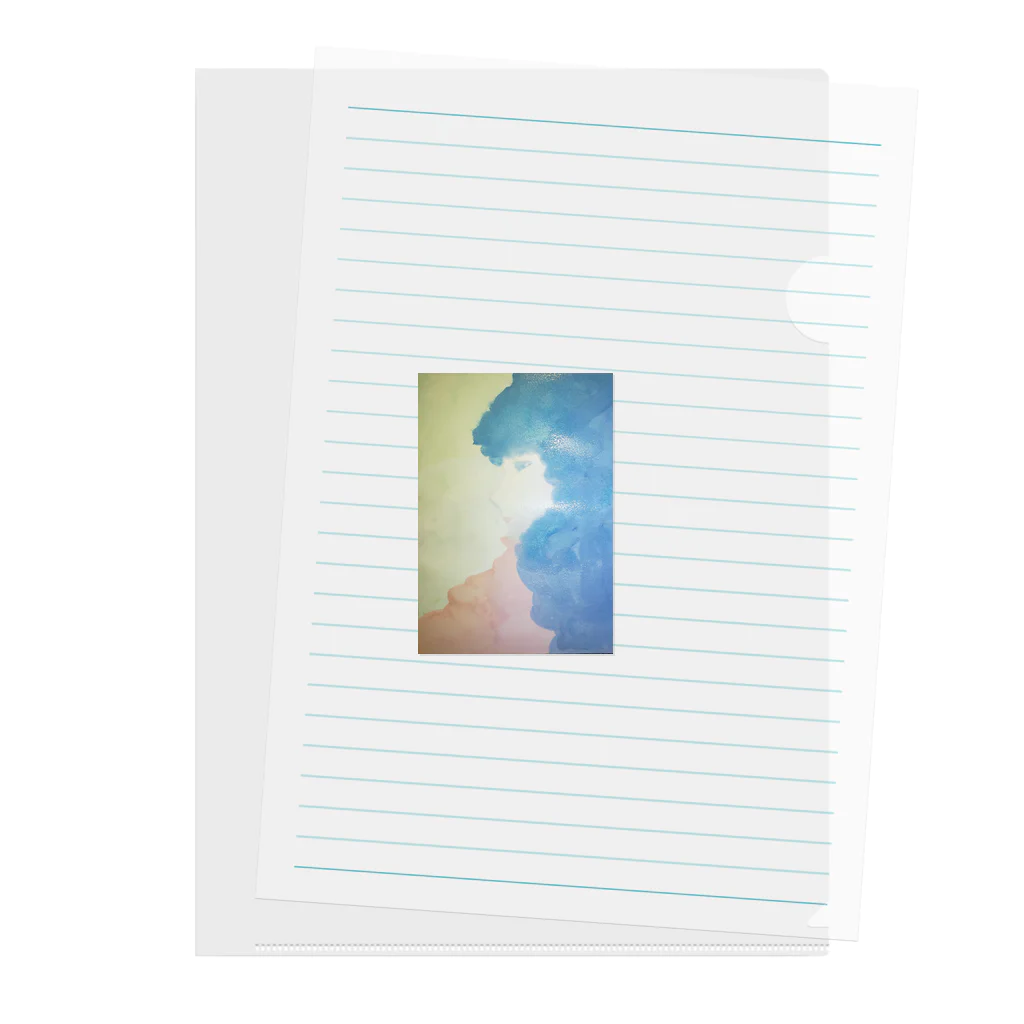 so- (^^)の青い髪の女性 Clear File Folder