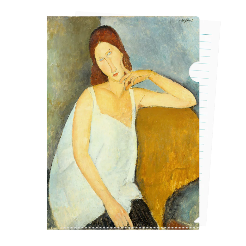 museumshop3の【世界の名画】アメデオ・モディリアーニ『Jeanne Hébuterne』 クリアファイル