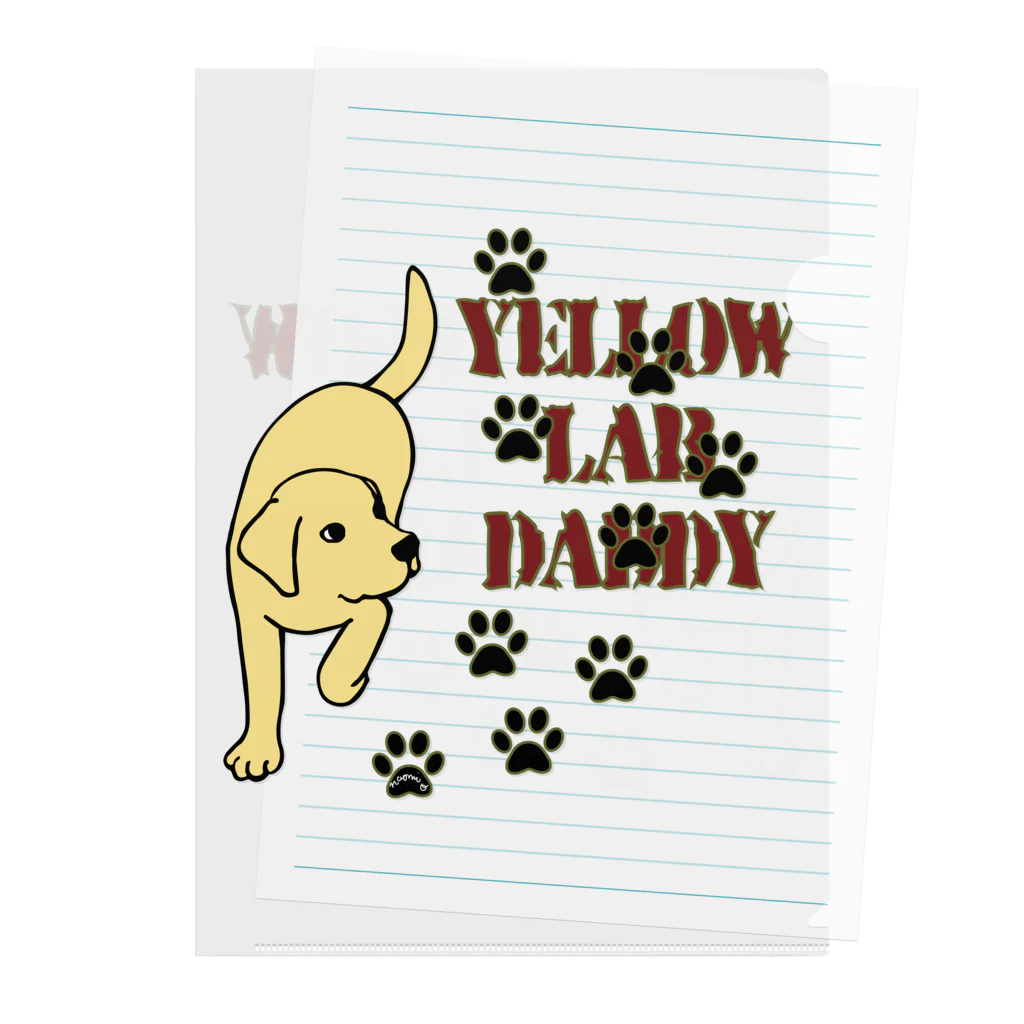 ハッピー・ラブラドールズのYellow Lab Daddy　イエローラブラドール クリアファイル