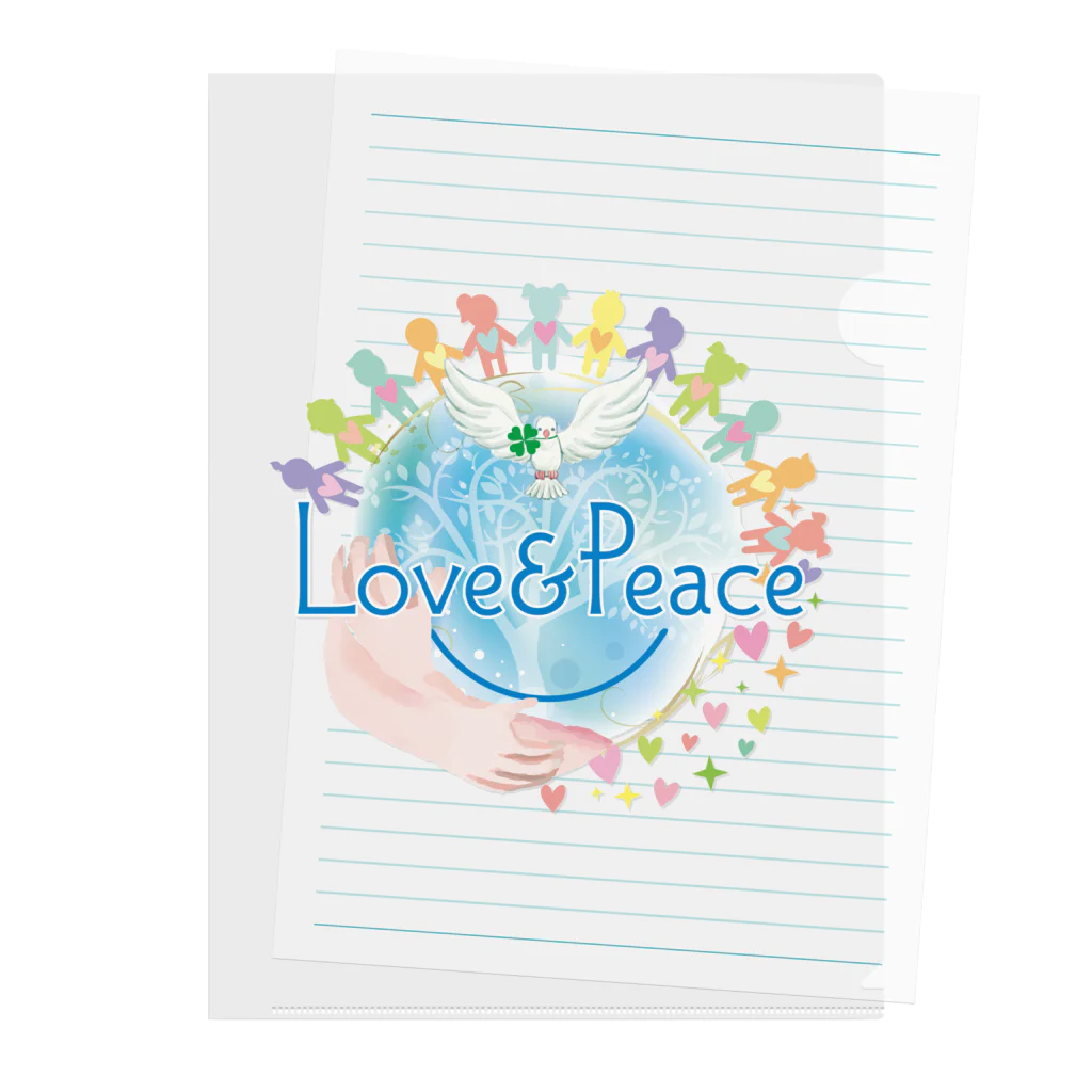 Love＆PeaceのLove＆Peaceキッズ用ロゴ Clear File Folder