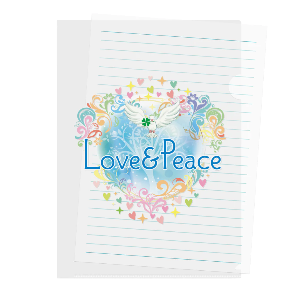 Love＆PeaceのLove＆Peace大人用ロゴ クリアファイル