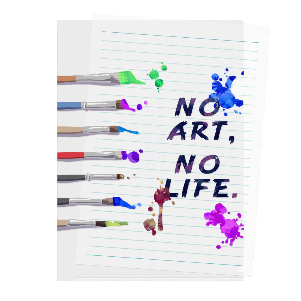 ひのいろ研究室　購買部のNO ART,NO LIFE. Clear File Folder