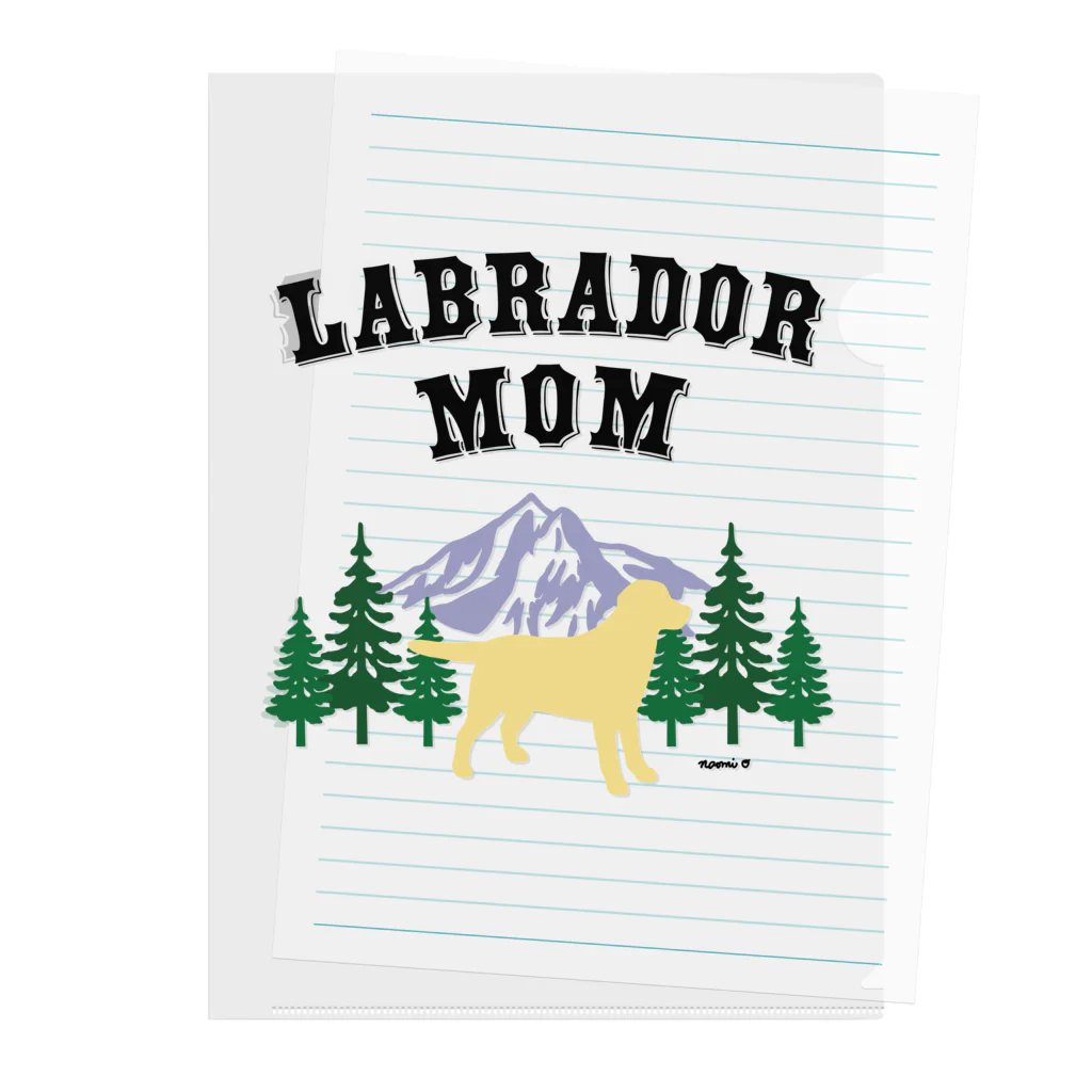 ハッピー・ラブラドールズのLabrador Mom （イエローラブラドール） クリアファイル