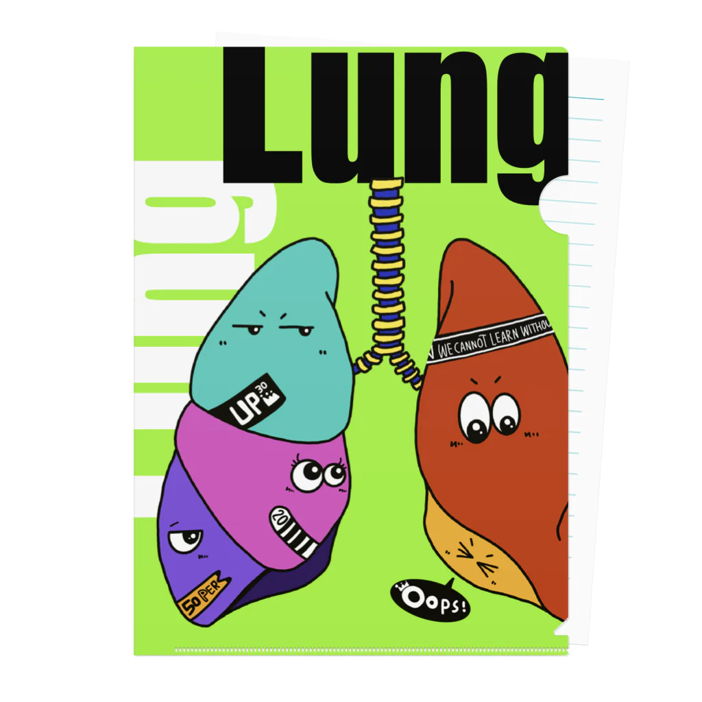 NバクのLung【肺】 Clear File Folder