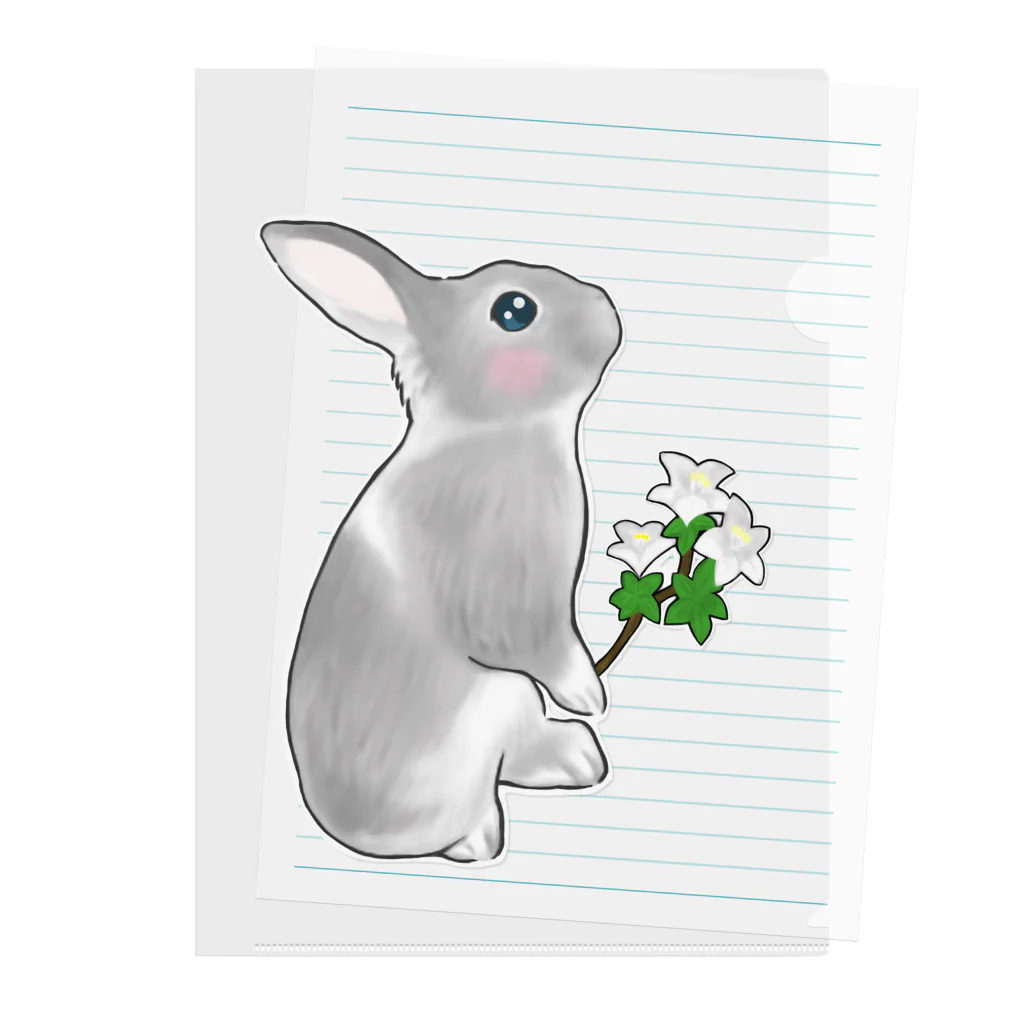 Mock’n Rollのうさぎのモックその3 純白の花を君に Clear File Folder