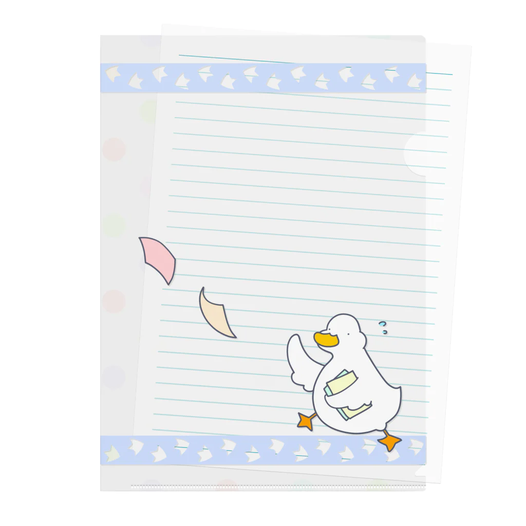 わくまるの走るあひるくん Clear File Folder