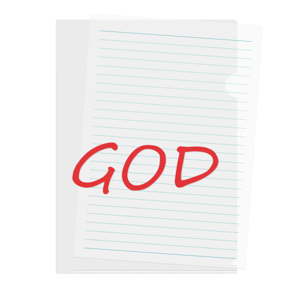 アメリカンベース の神様　GOD　雑貨　グッズ Clear File Folder