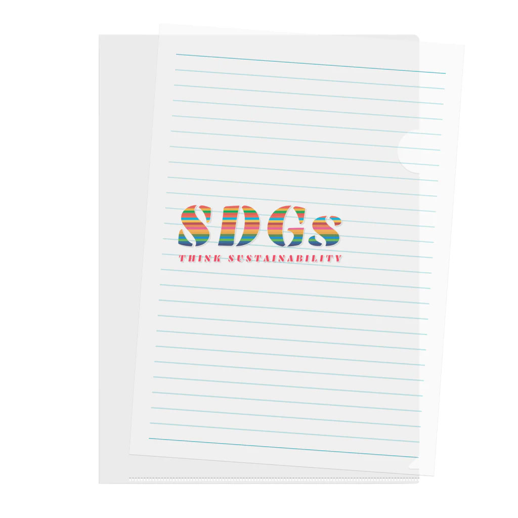 mincora.のSDGs - think sustainability Clear File Folder