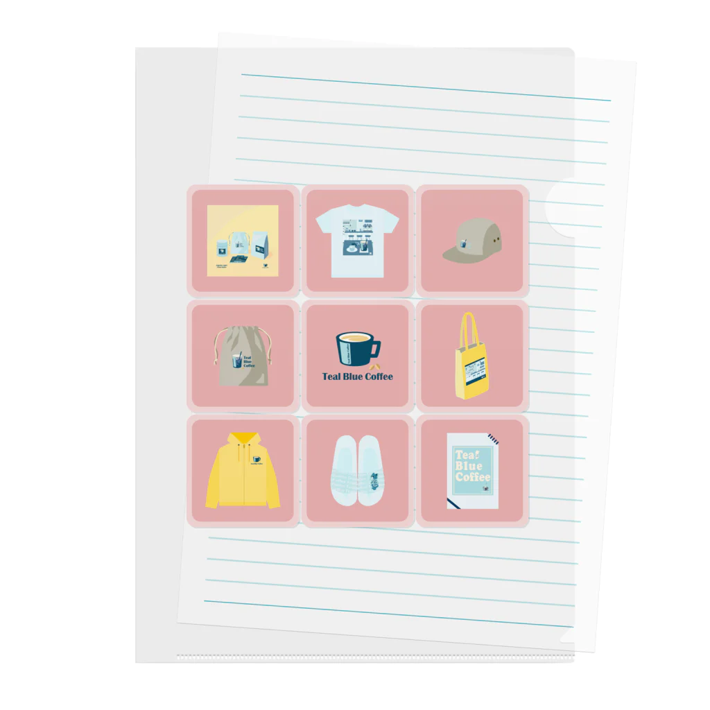 Teal Blue CoffeeのTealBlueItems _Cube PINK Ver. クリアファイル