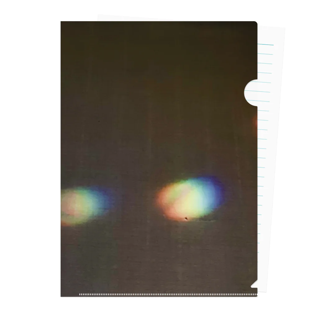でおきしりぼ子の実験室の光の足跡-正方形 クリアファイル