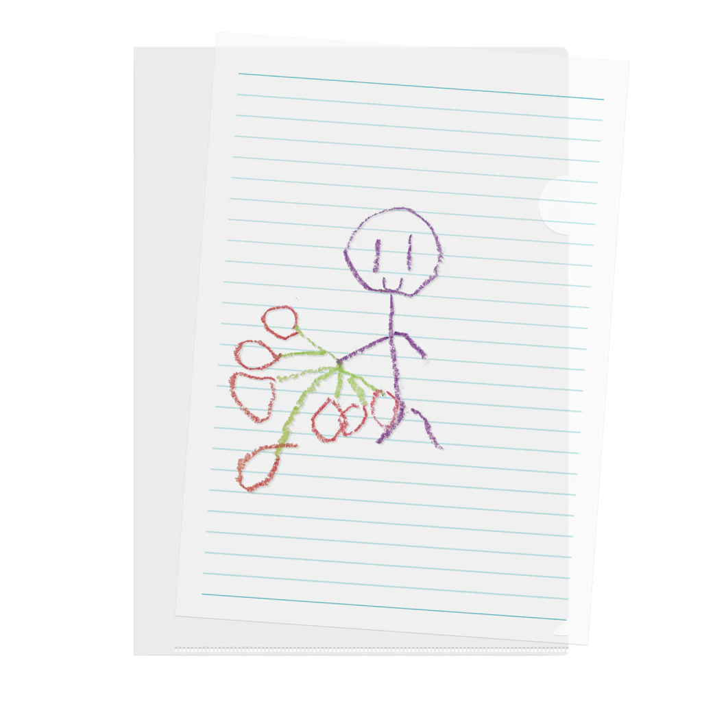 ４さいのおみせの4歳児の絵グッズ Clear File Folder