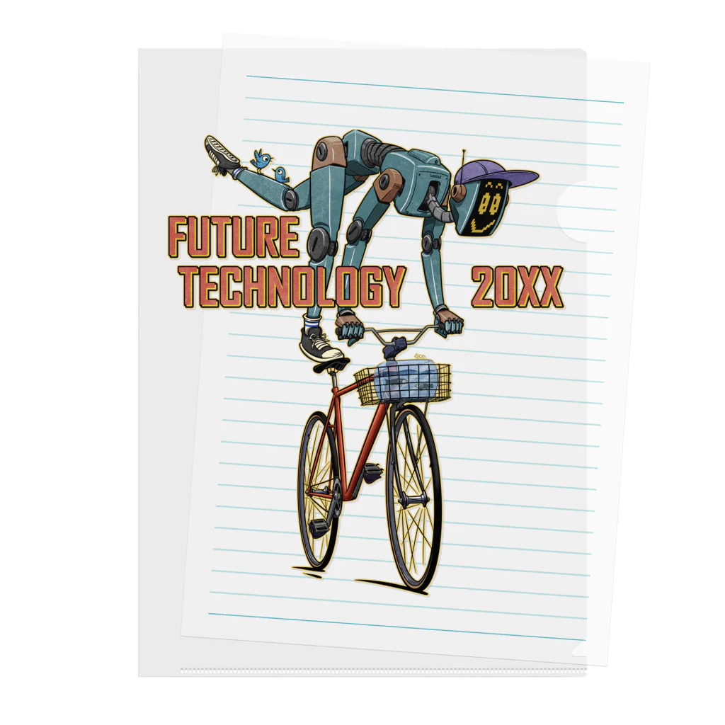 nidan-illustrationの"FUTURE TECHNOLOGY 20XX" Clear File Folder