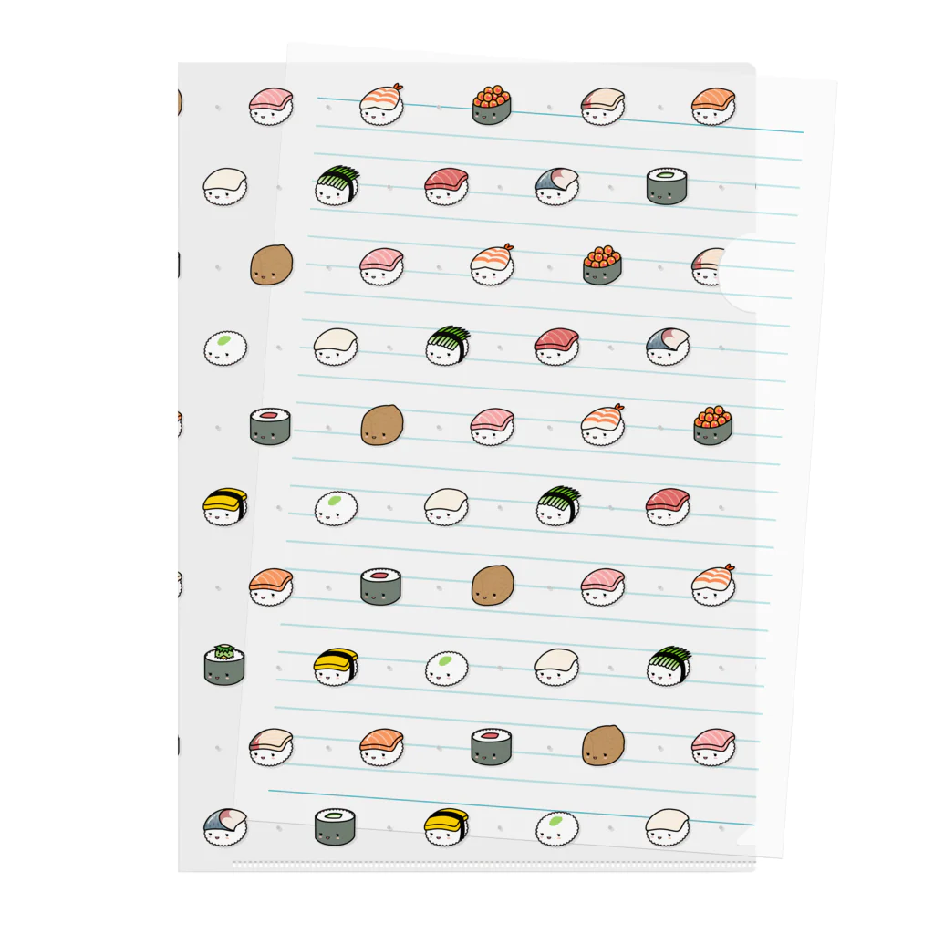 あわゆきの寿司ゆき大集合🍣🍣🍣 クリアファイル