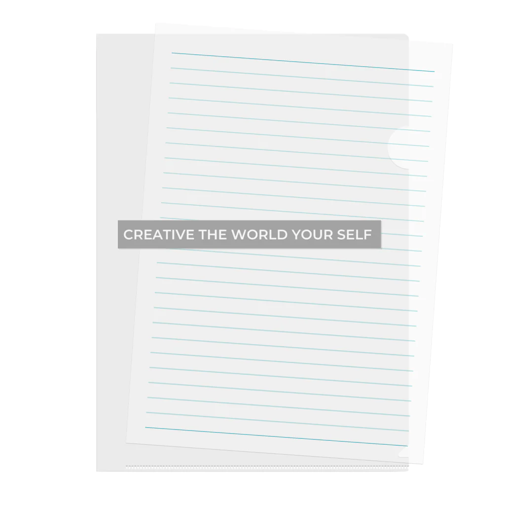 sappori BLOGのcreative the world your self(グレー) Clear File Folder