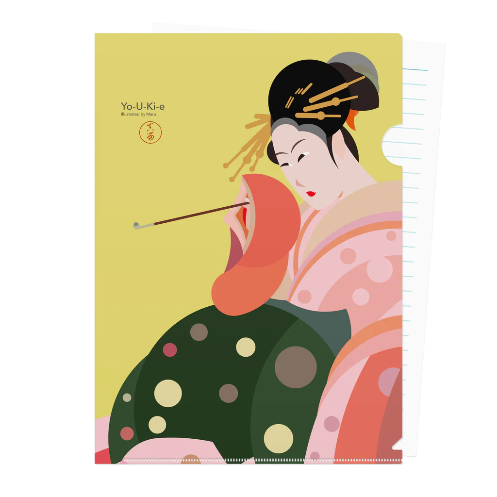 陽気絵屋(Yo-U-Ki-e, ya)-POP浮世絵のYo-U-Ki-e「玉屋内小紫」（浮世絵）クリアファイル Clear File Folder