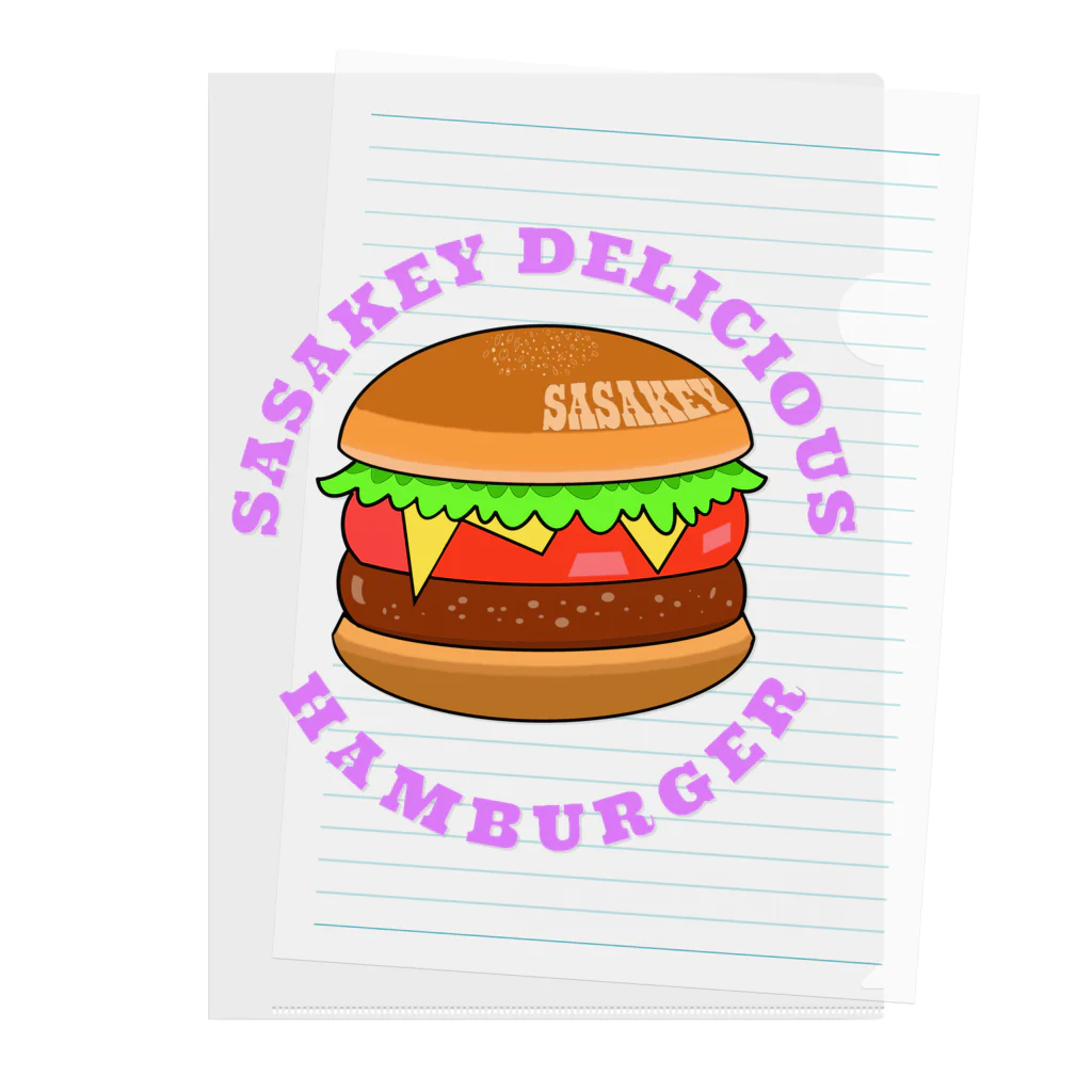 sasakeyのBurger『SASAKEY』 クリアファイル