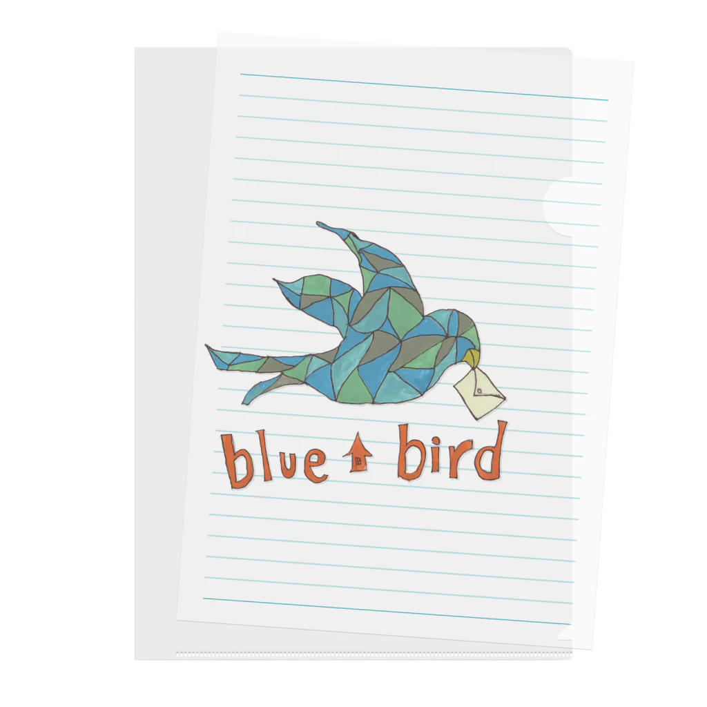 モコモコミュージアムのblue bird Clear File Folder