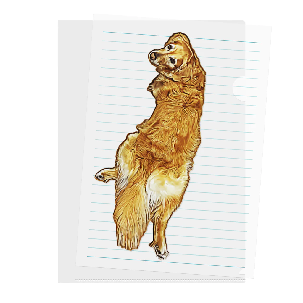 flatcoatedretrieverのgolden retriever Clear File Folder