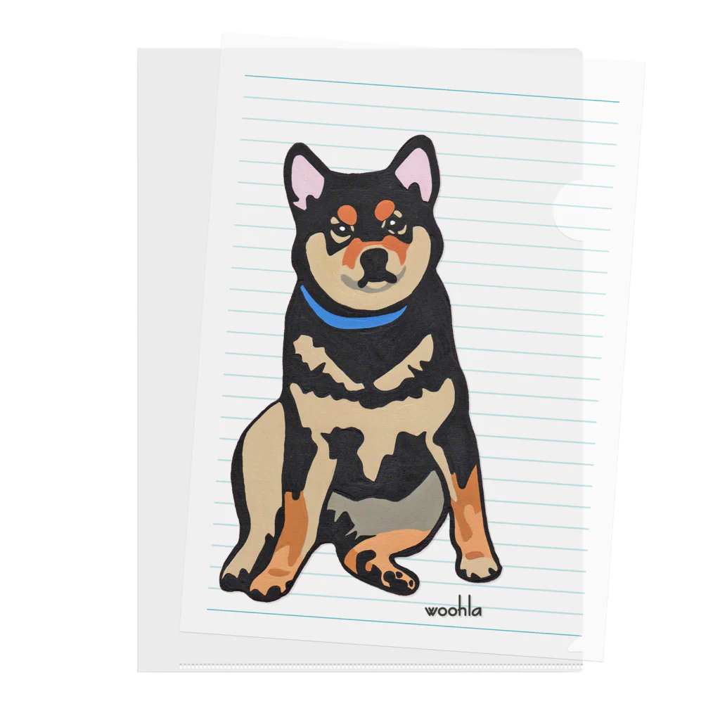 woohlaの縁側の柴犬 Clear File Folder