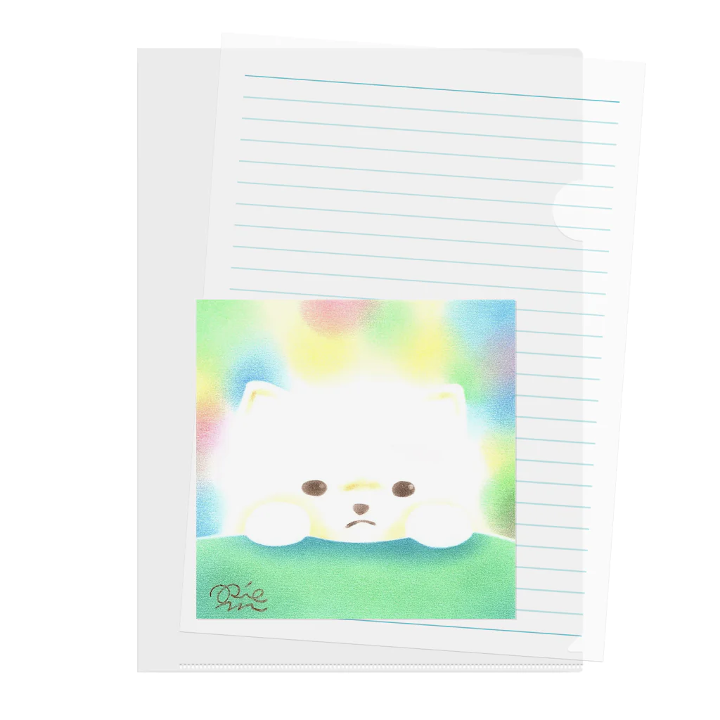 ミズノ リエ　グッズの「ふわふわわんこ」ミズノ リエ Clear File Folder