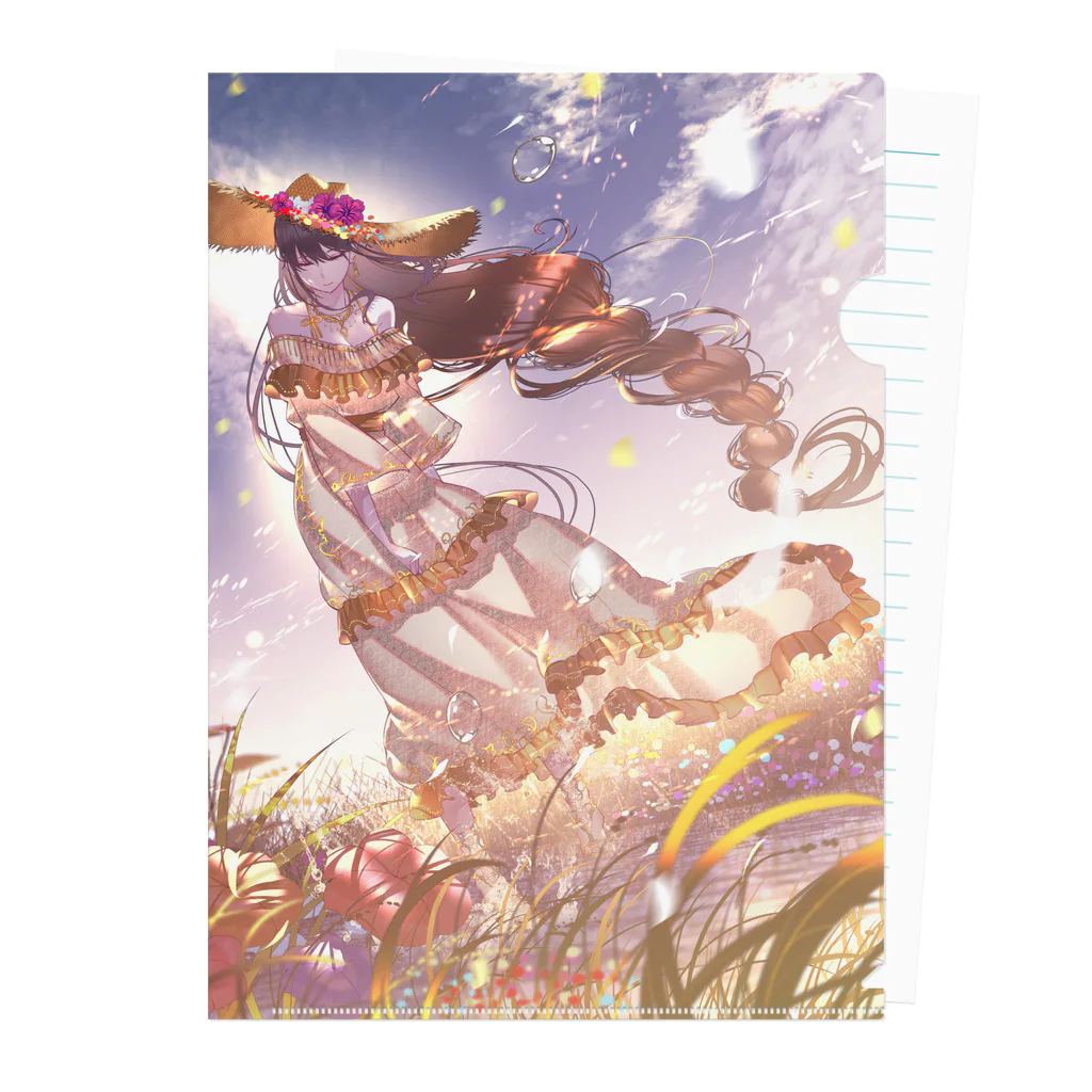 ヒロ　イラスト倉庫のクリアファイル　夏の妖精 Clear File Folder