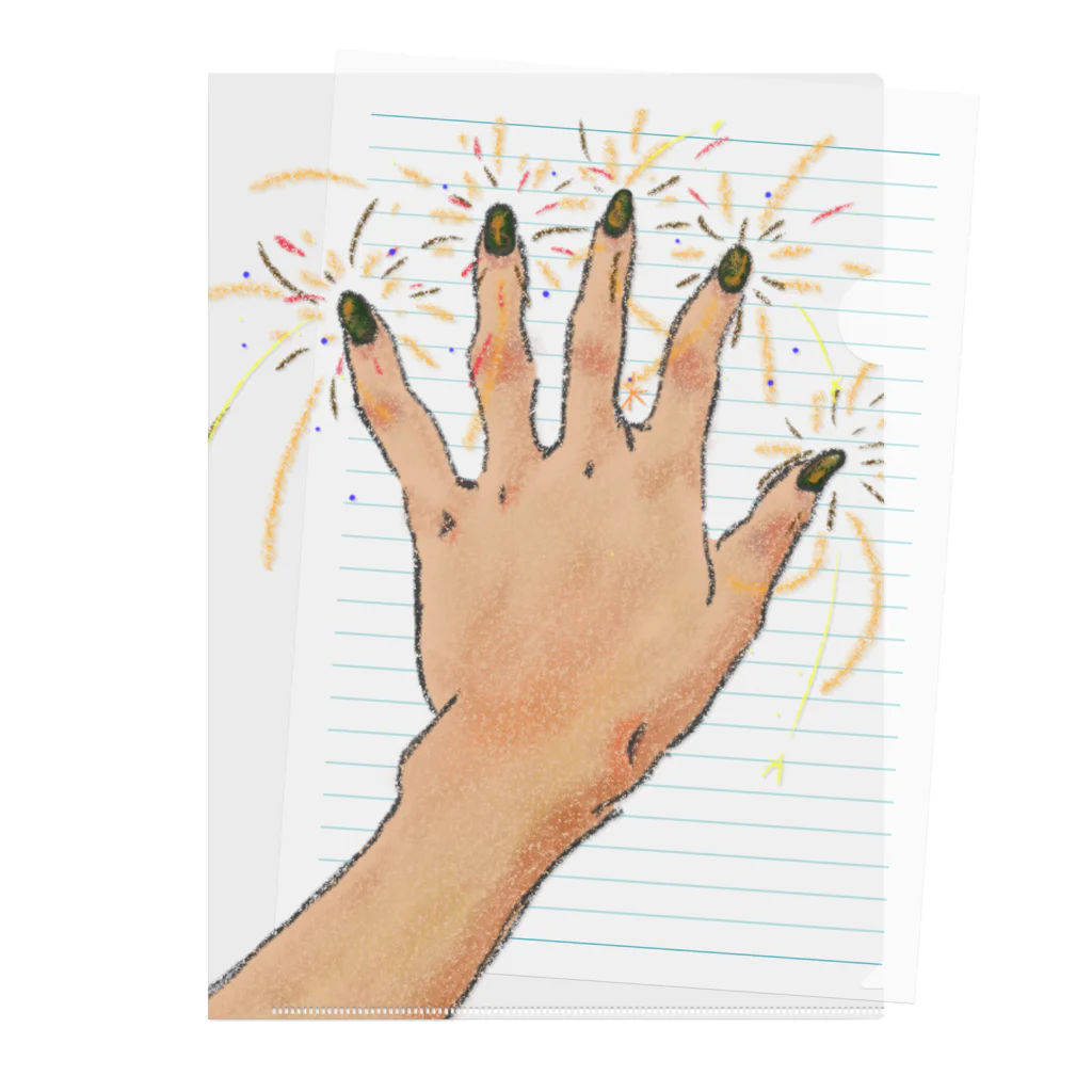 Cinnamon Addict のHand fireworks  Clear File Folder