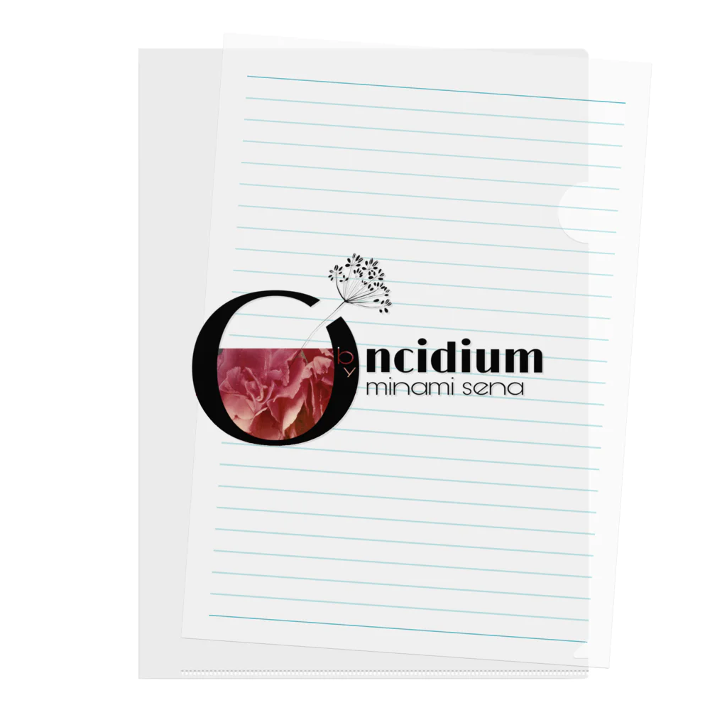 Oncidium  by minamisenaのロゴ✖️ローズ クリアファイル