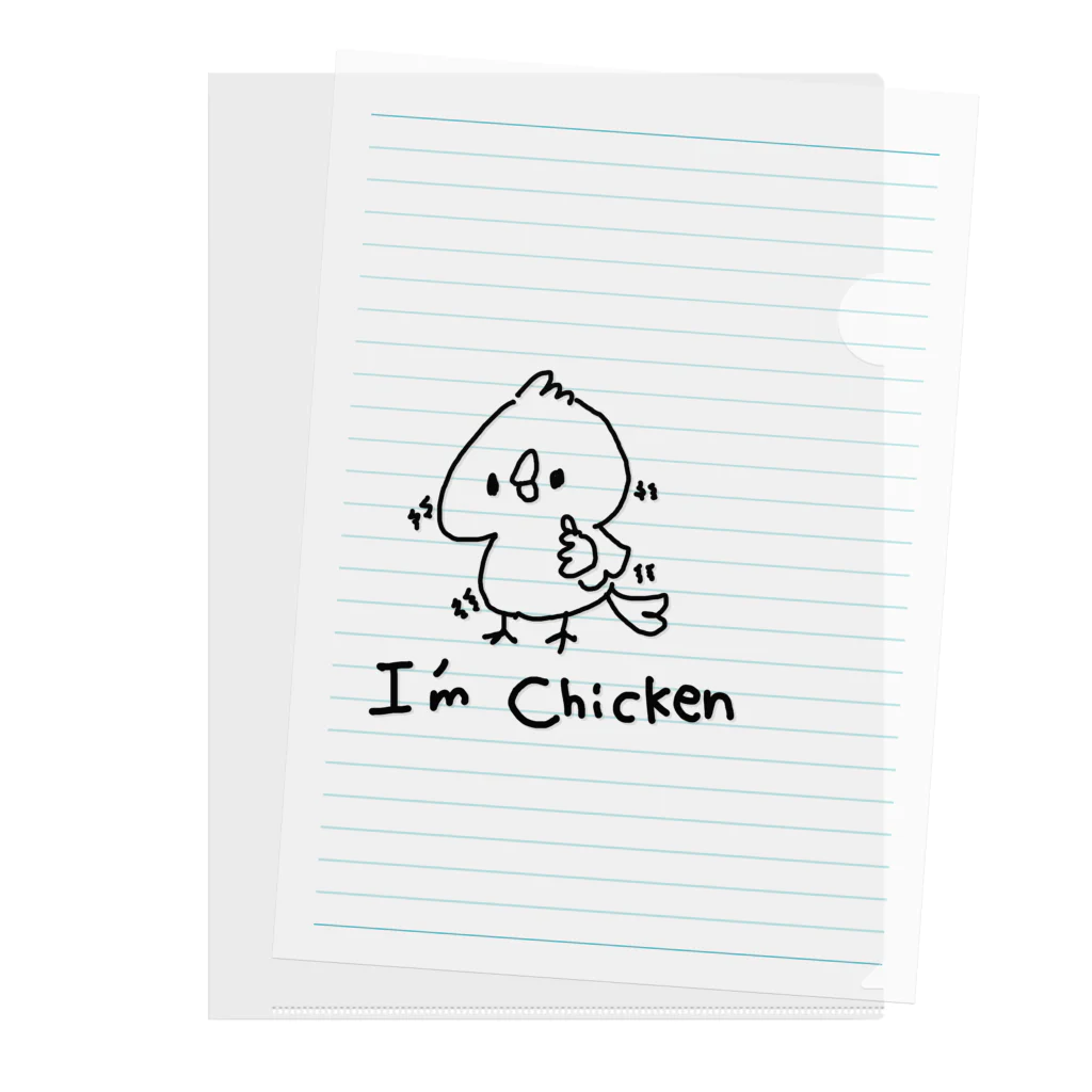 INOSTUDIOのI am chicken クリアファイル
