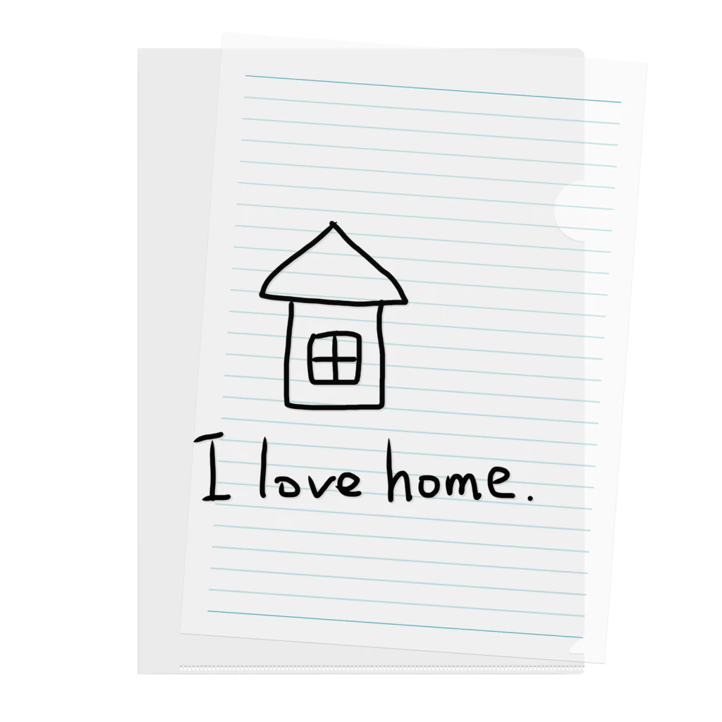 シンプル屋さんのI love home． Clear File Folder