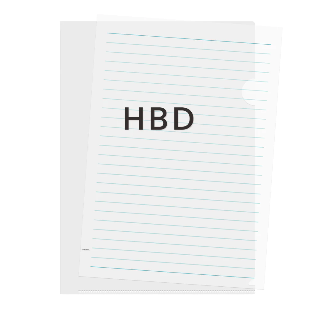 VVWORDSのさりげないハピバ・HAPPYBIRTHDAY Clear File Folder