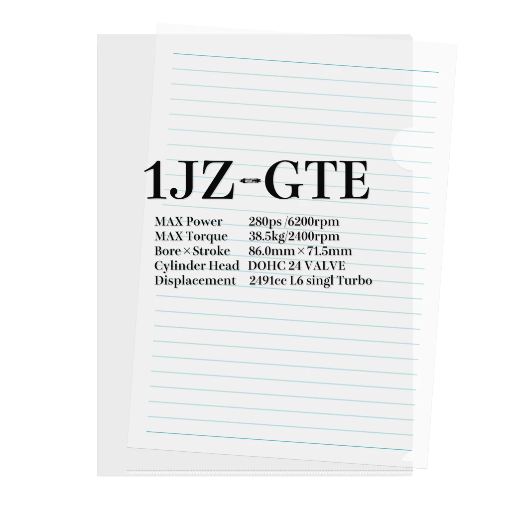 cb M'sの1JZ-GTE Clear File Folder