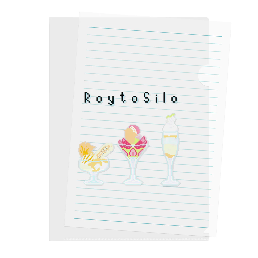 RoytoSilo🐧歌舞伎町 夜パフェ屋のロイトシロドットパフェ。 Clear File Folder