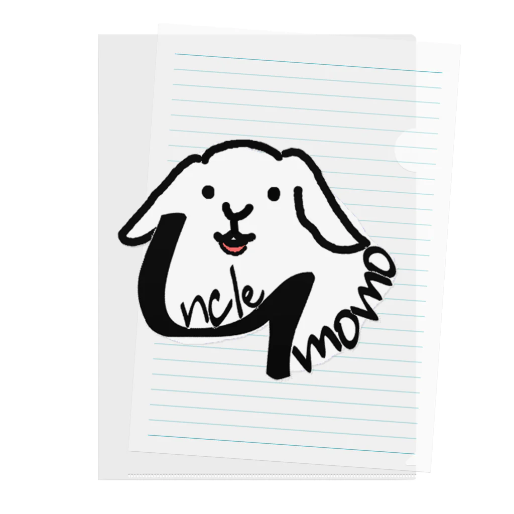 uncle momoの【uncle momo】ロゴ Clear File Folder