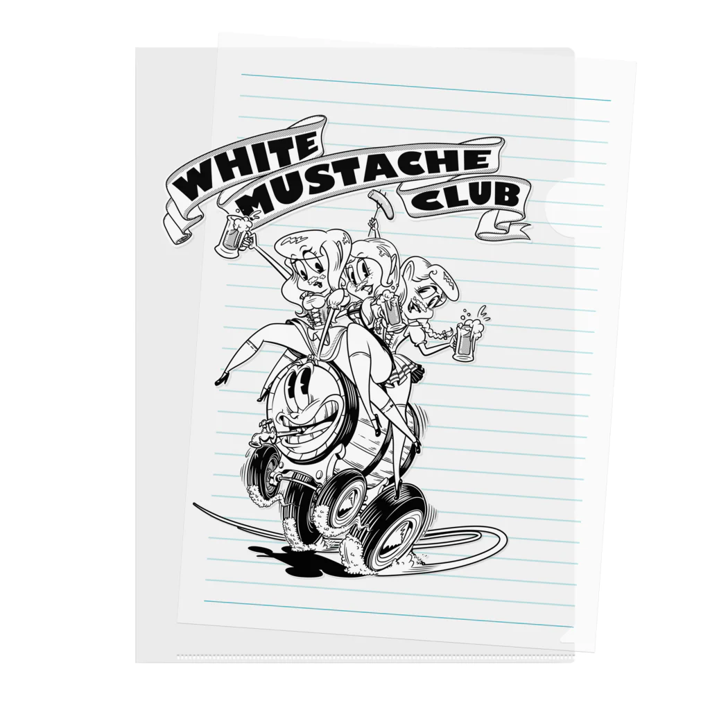 nidan-illustrationの"WHITE MUSTACHE CLUB"(タイトルなし)) クリアファイル