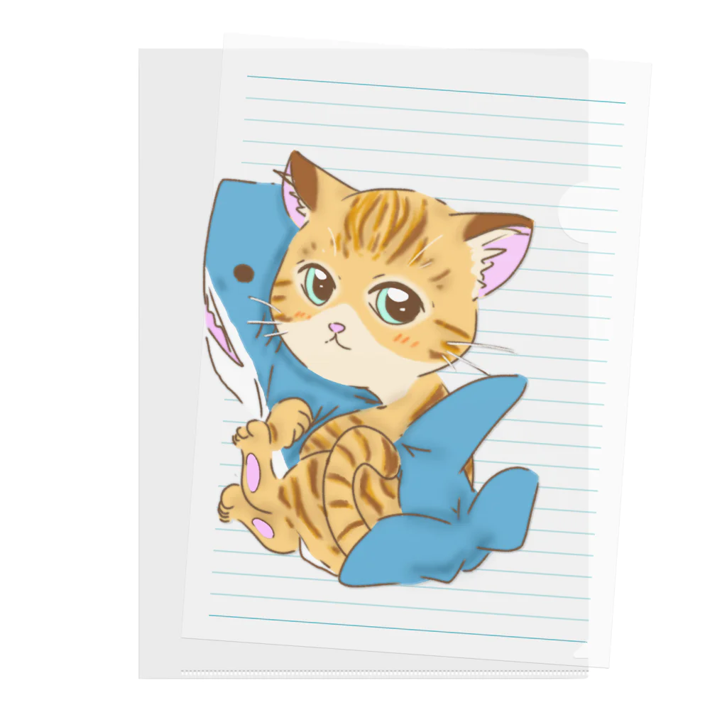 はるる堂のサメ好き猫さん Clear File Folder