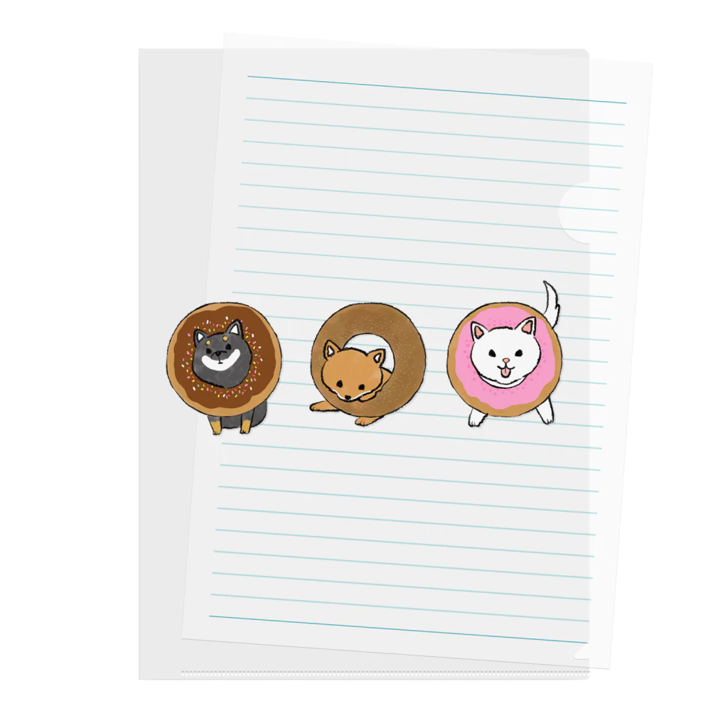 ともえのえ - 柴犬とか動物色々のShiba Donut Clear File Folder