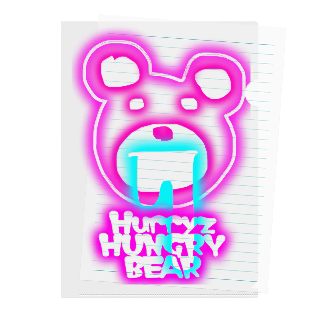 Hurryz HUNGRY BEARのHurryz HUNGRY BEAR ネオンサイン Clear File Folder