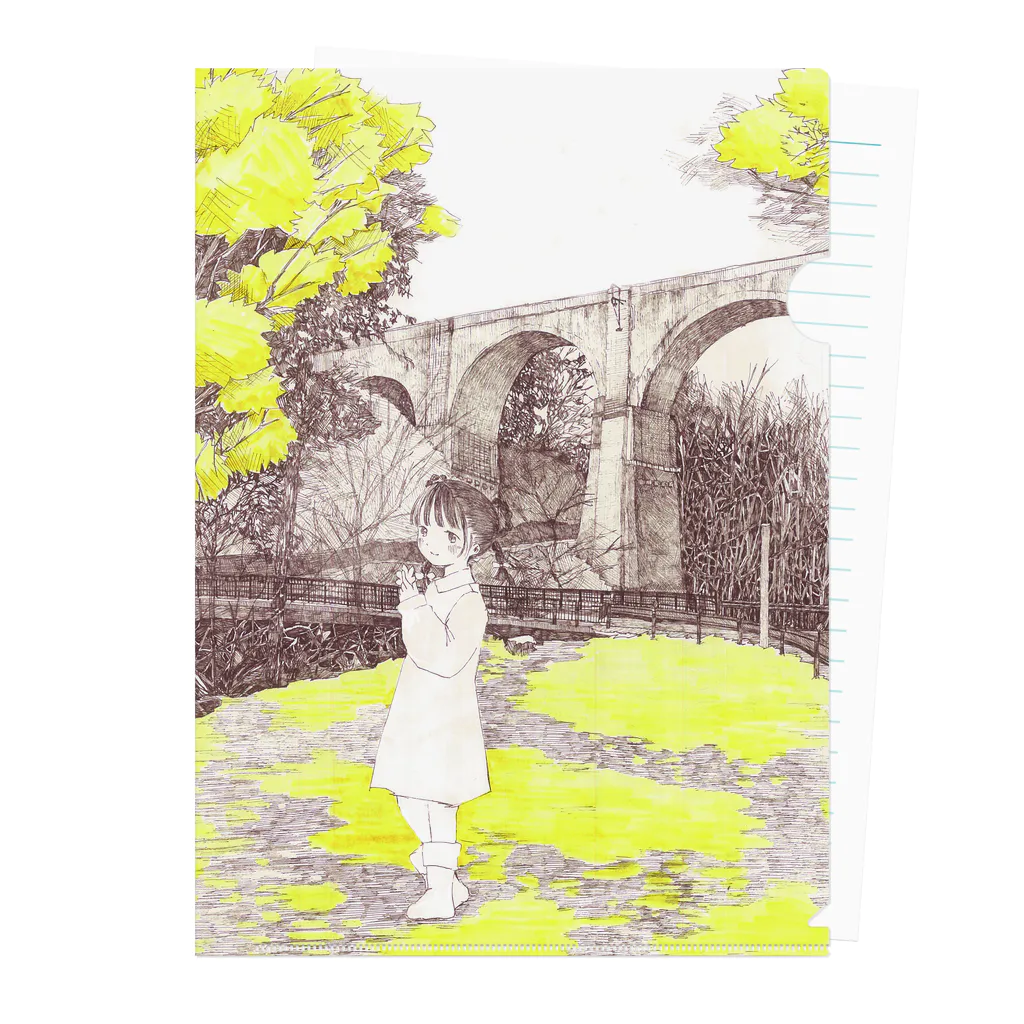 新商品PTオリジナルショップの紅葉の碓氷第三橋梁 Clear File Folder